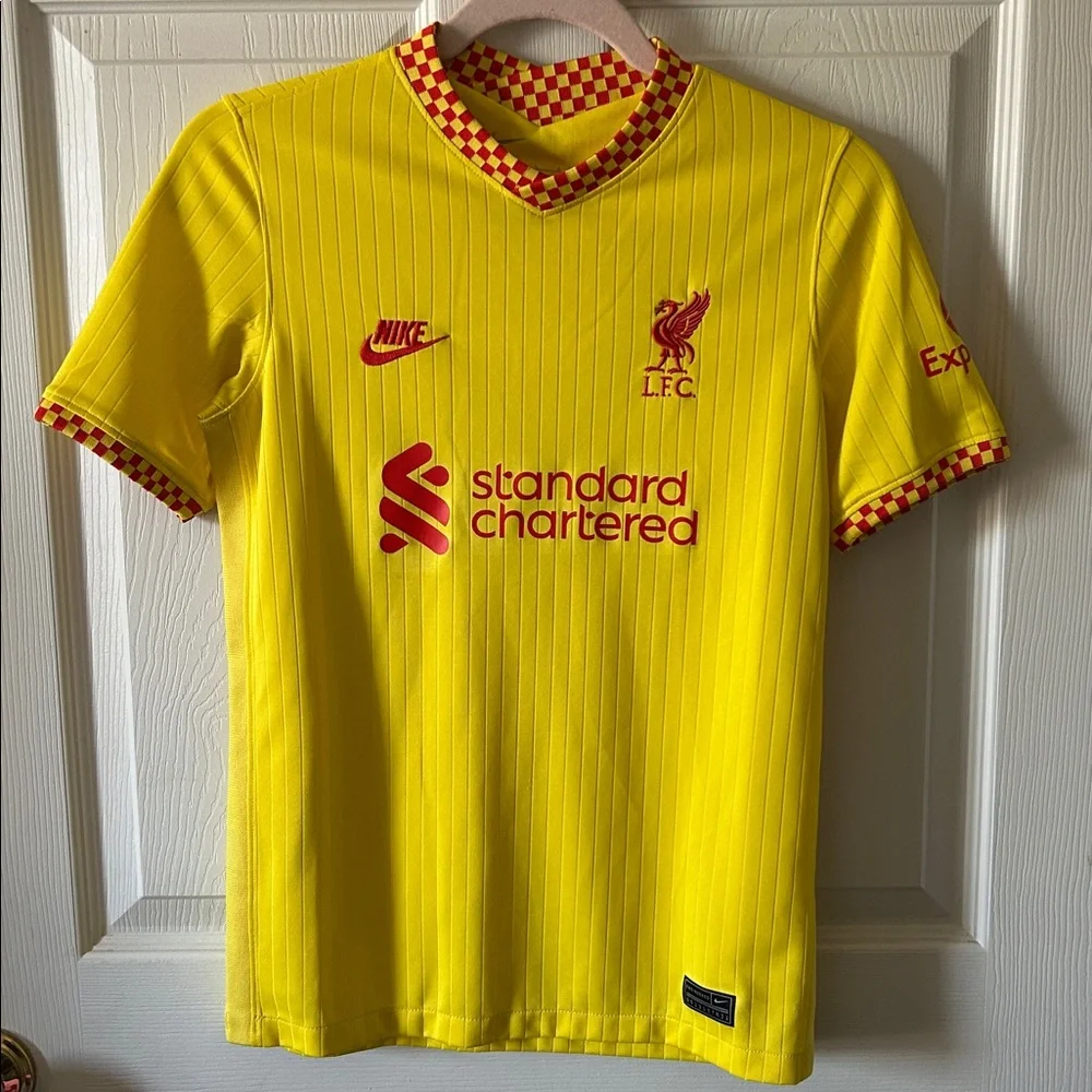 Liverpool Nike 2021/22 Third Vapor Match Stadium‎ Jersey Yellow Sz Large (boys)